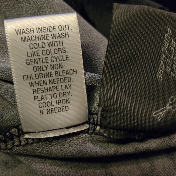 Simply Vera Vera Wang Black and Gray Cowl Neck Knee Length Dress, XS - Picture 9 of 9